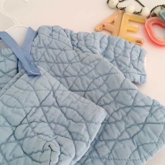 Quilted Doll Coat, Doll Coat/Matching Bonnet, Vintage Doll Outfit, Doll Bonnet - Picture 4 of 6